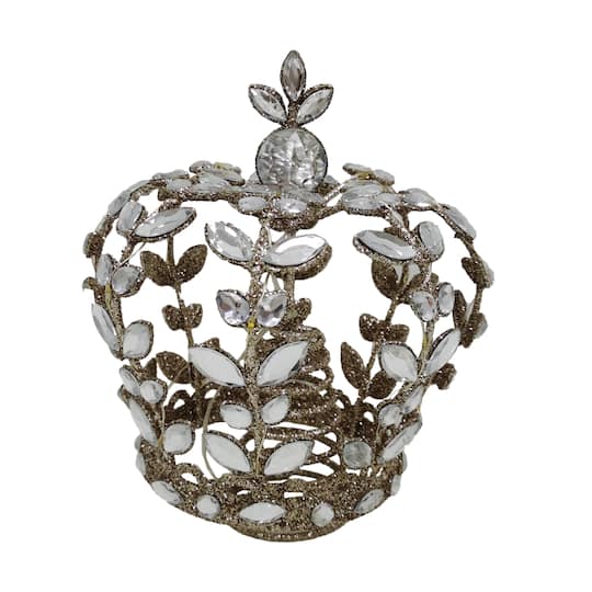 8" Gold Jeweled Crown Lighted Tree Topper by Ashland®